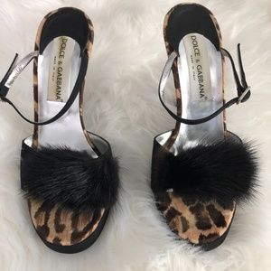 Vintage Dolce & Gabbana Leopard Print Heels